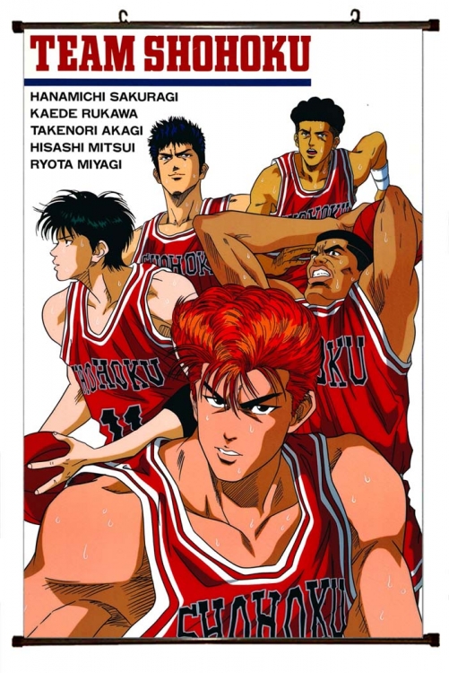 Slam Dunk Anime Black Plastic Rod Canvas Painting 60X90CM  G1-43