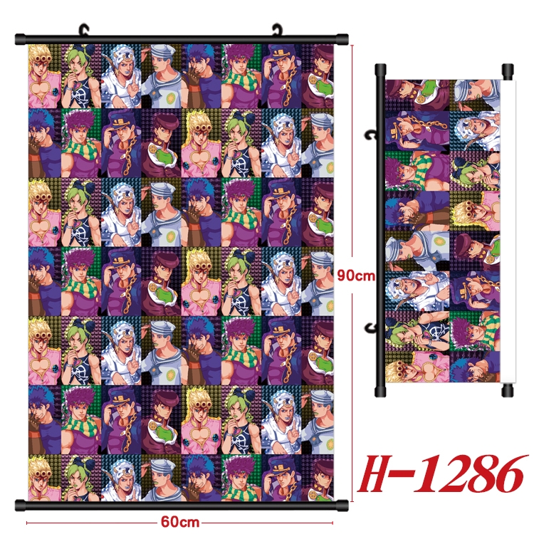 JoJos Bizarre Adventure Anime Black Plastic Rod Canvas Painting 60X90CM H1286