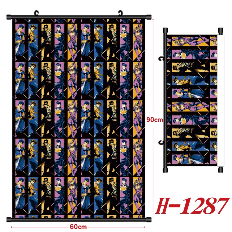 JoJos Bizarre Adventure Anime Black Plastic Rod Canvas Painting 60X90CM H1287