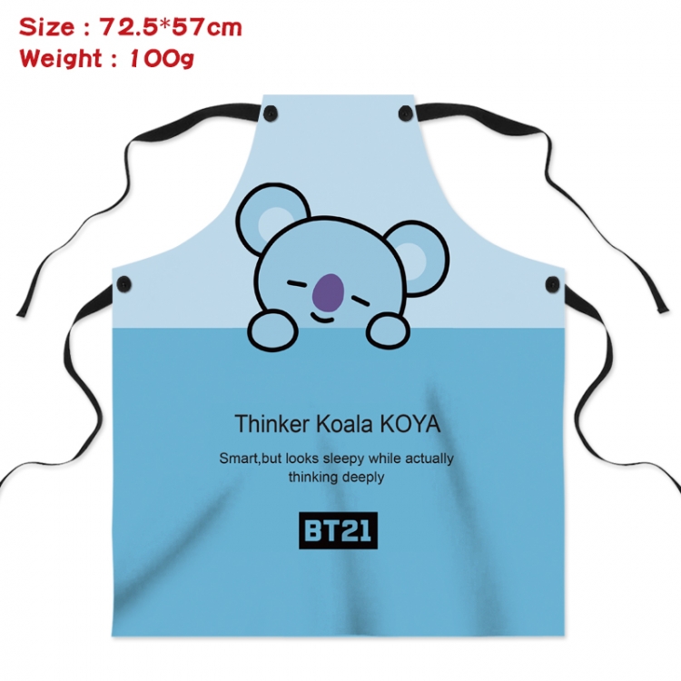 BTS Star creative digital printing apron 72.5x57cm