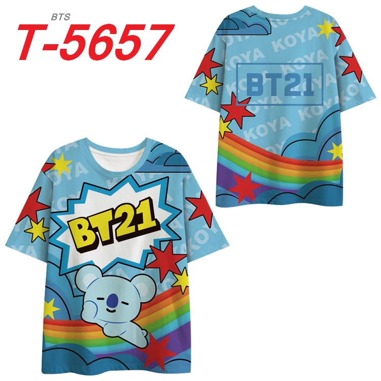 BTS Peripheral Full Color Milk Silk Short Sleeve T-Shirt from S to 6XL T-5657