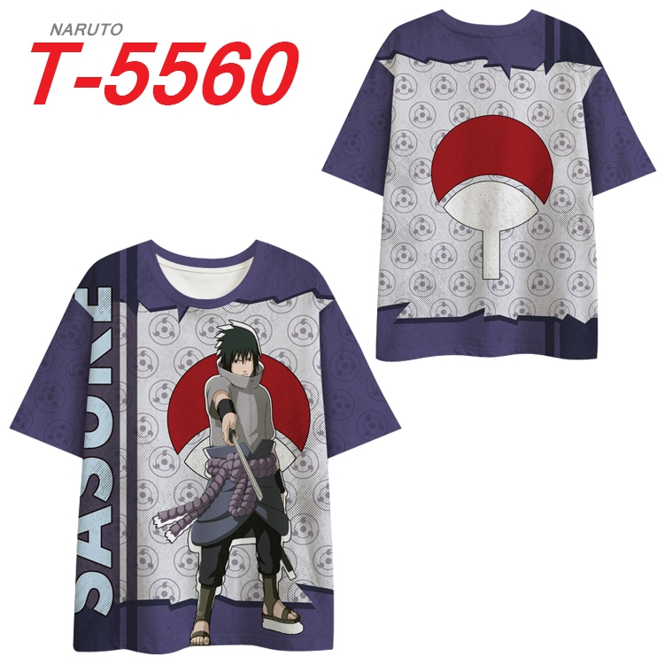 Naruto Anime Peripheral Full Color Milk Silk Short Sleeve T-Shirt from S to 6XL T-5560