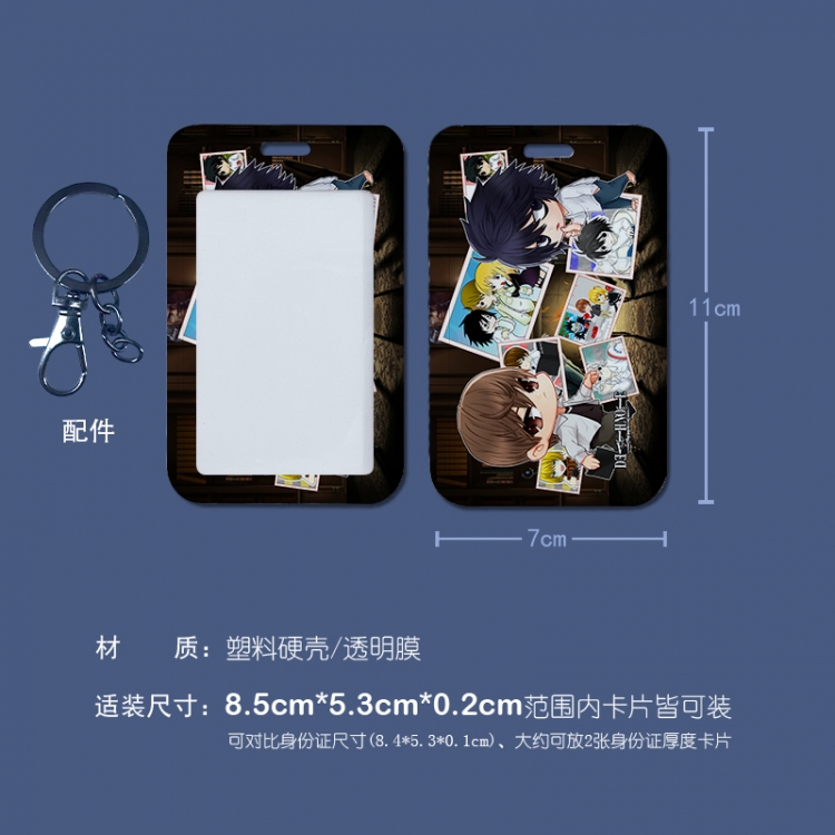 Death note 3D embossed hard shell card holder badge keychain price for 5 pcs