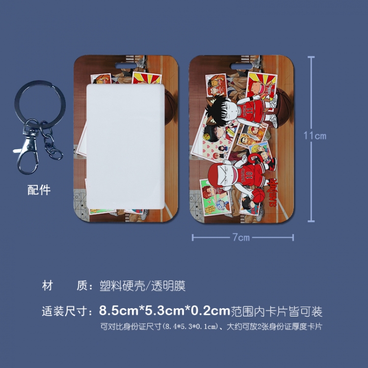Slam Dunk 3D embossed hard shell card holder badge keychain price for 5 pcs