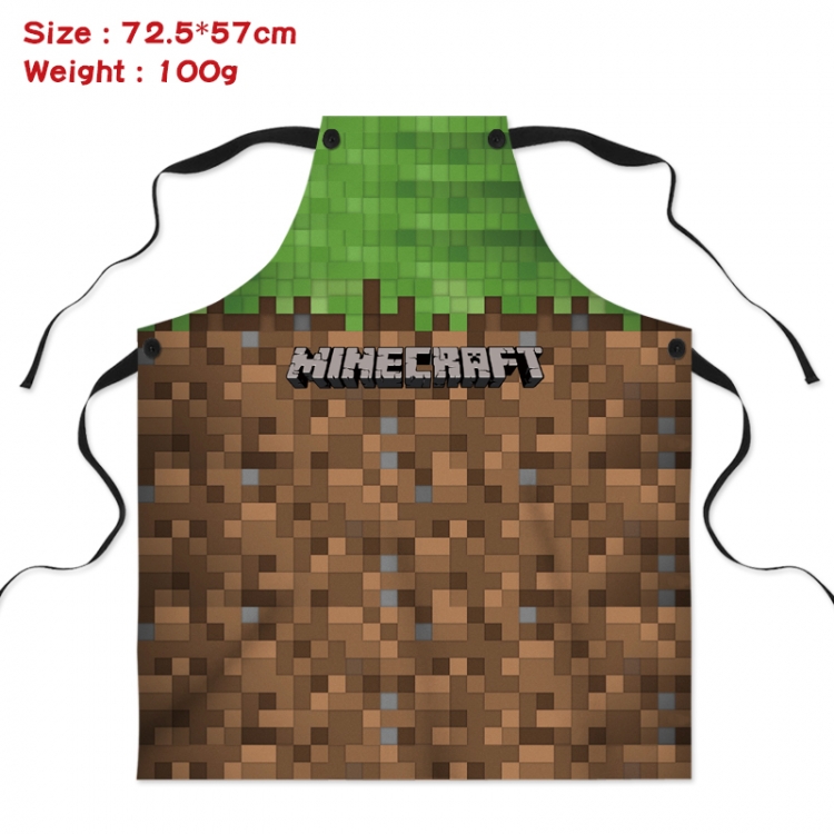 Minecraft  Anime Creative Digital Printing Apron 72.5x57cm