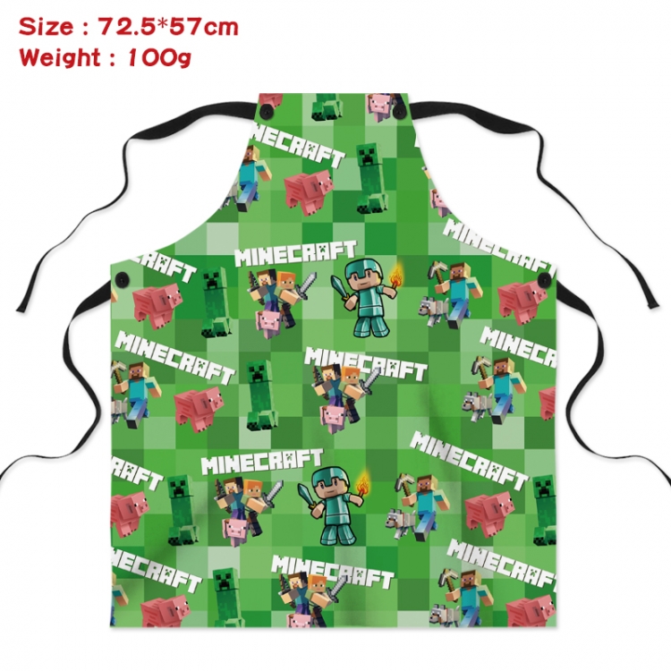 Minecraft  Anime Creative Digital Printing Apron 72.5x57cm