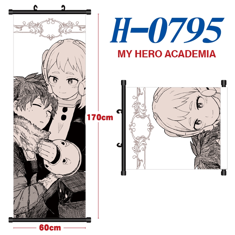 My Hero Academia Black plastic rod cloth hanging canvas painting 60x170cm H-0795