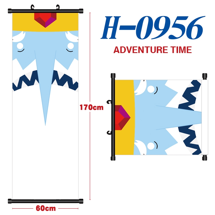 Adventure Time with Black plastic rod cloth hanging canvas painting 60x170cm H-0956