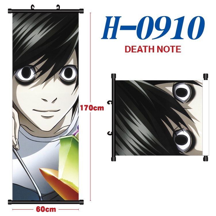 Death note Black plastic rod cloth hanging canvas painting 60x170cm H-0910