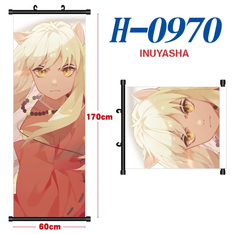 Inuyasha Black plastic rod cloth hanging canvas painting 60x170cm H-0970