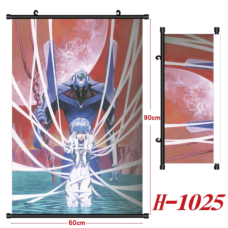 EVA Anime Black Plastic Rod Canvas Painting 60X90CM H1025