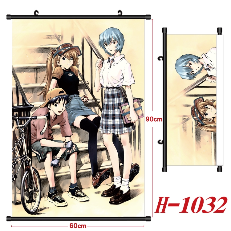EVA Anime Black Plastic Rod Canvas Painting 60X90CM H1032