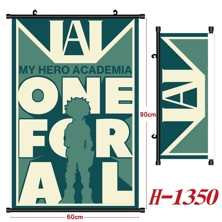 My Hero Academia Anime Black Plastic Rod Canvas Painting 60X90CM H1350
