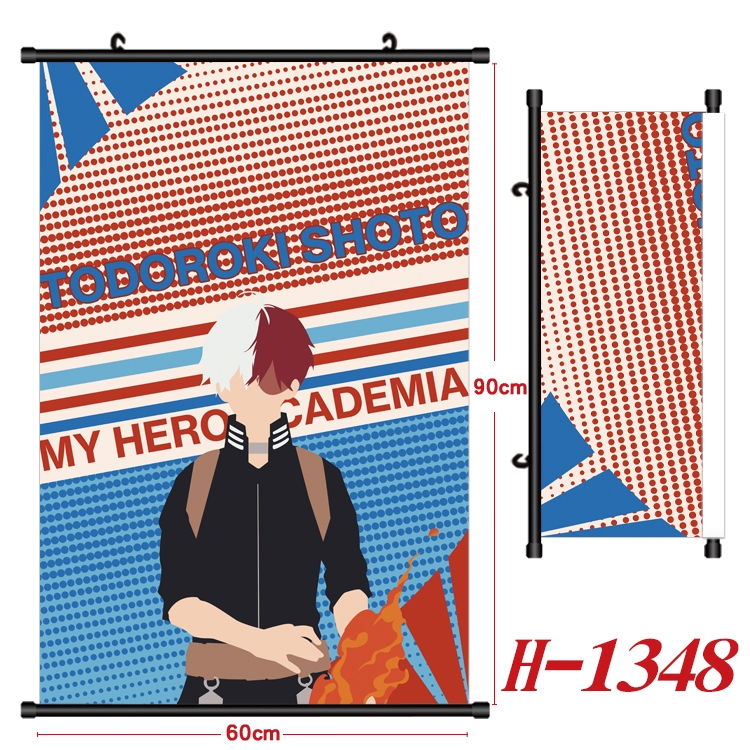 My Hero Academia Anime Black Plastic Rod Canvas Painting 60X90CM H1348