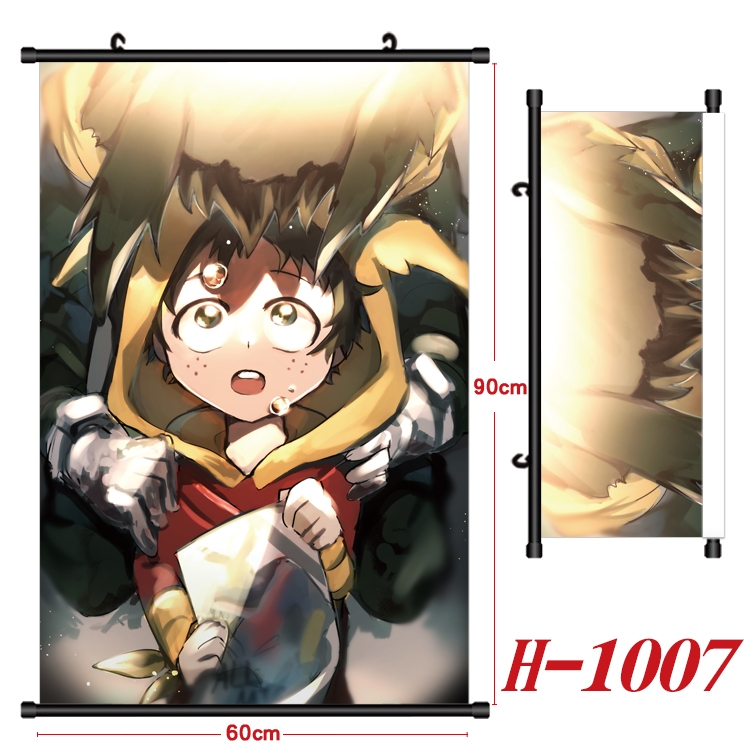 My Hero Academia Anime Black Plastic Rod Canvas Painting 60X90CM  H1007