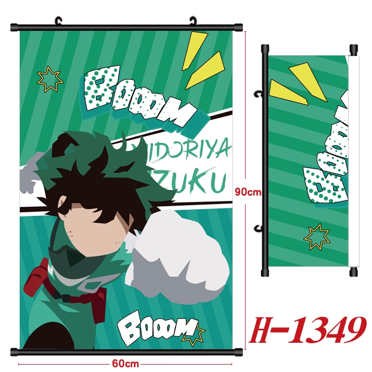 My Hero Academia Anime Black Plastic Rod Canvas Painting 60X90CM H1349