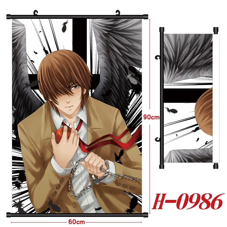 Death note  Anime Black Plastic Rod Canvas Painting 60X90CM  H0986