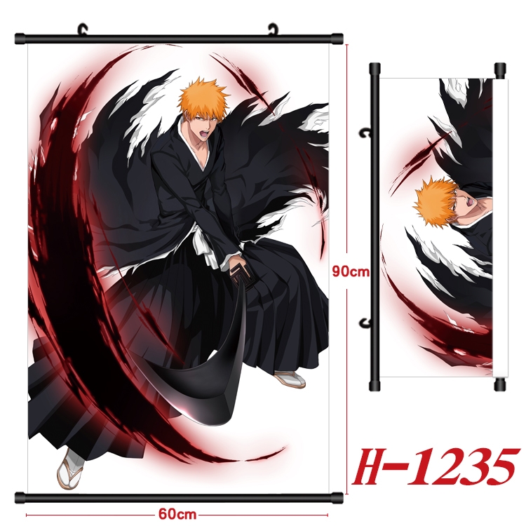 Bleach Anime Black Plastic Rod Canvas Painting 60X90CM H1235
