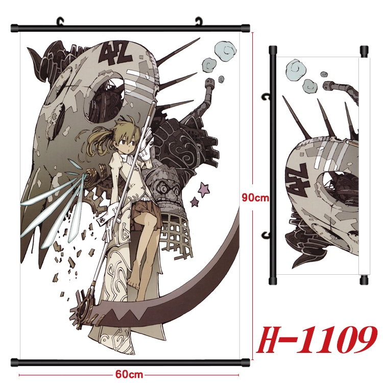 Soul Eater Anime Black Plastic Rod Canvas Painting 60X90CM H1109