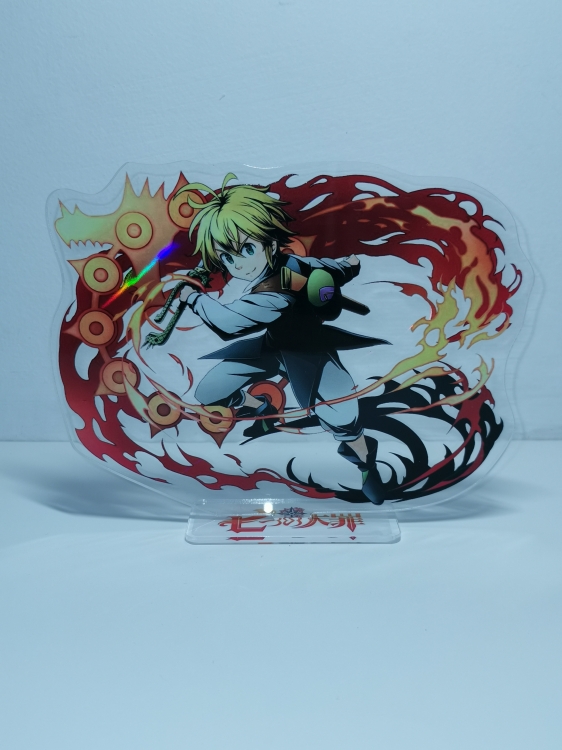 The Seven Deadly Sins Anime Laser Acrylic Humanoid  keychain Standing Plates