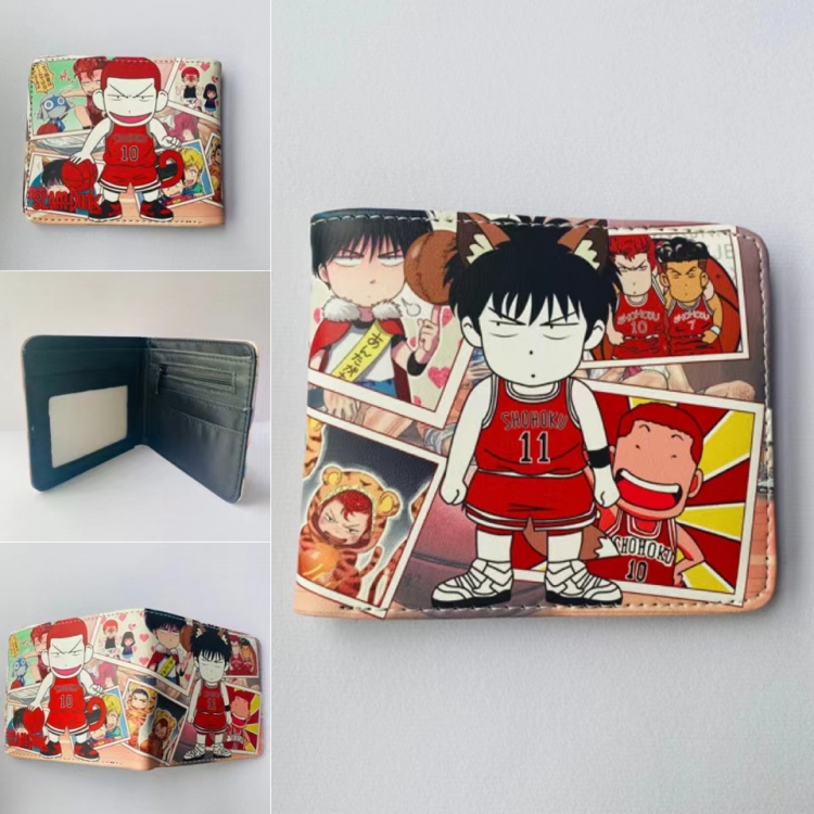 Slam Dunk Full color  Two fold short card case wallet 11X9.5CM 