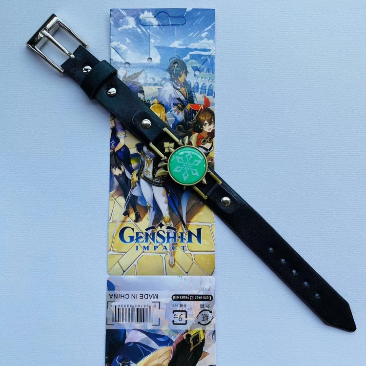 Genshin Impact Anime peripheral Bracelet Leather Bracelet price for 5 pcs