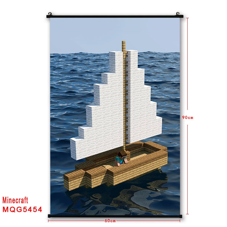 Minecraft black Plastic rod Cloth painting Wall Scroll 60X90CM  MQG-5454