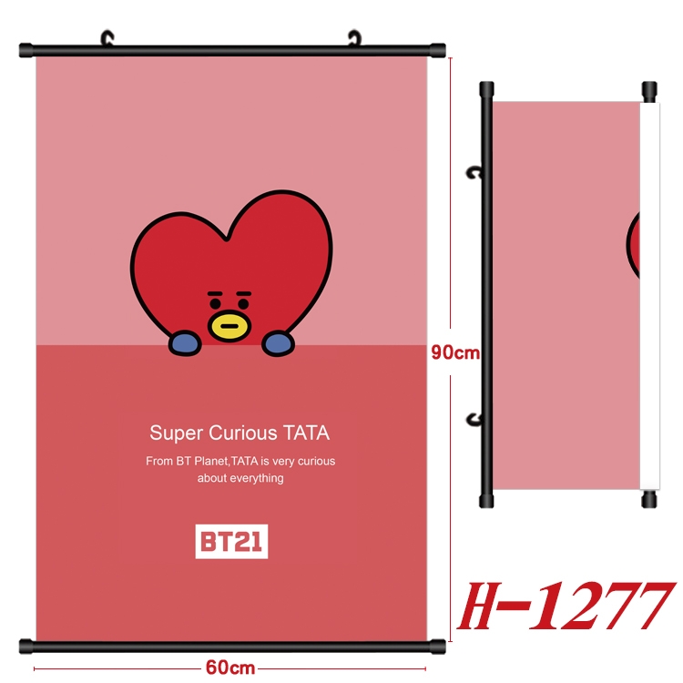 BTS Black Plastic Rod Canvas Painting 60X90CM H1277