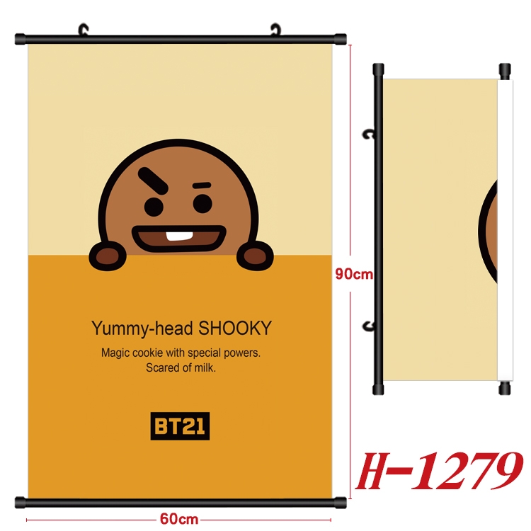 BTS Black Plastic Rod Canvas Painting 60X90CM  H1279