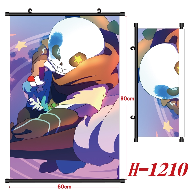 Undertale Anime Black Plastic Rod Canvas Painting 60X90CM H1210