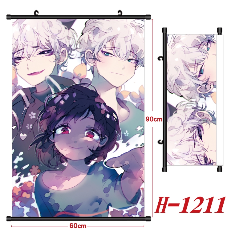 Undertale Anime Black Plastic Rod Canvas Painting 60X90CM  H1211