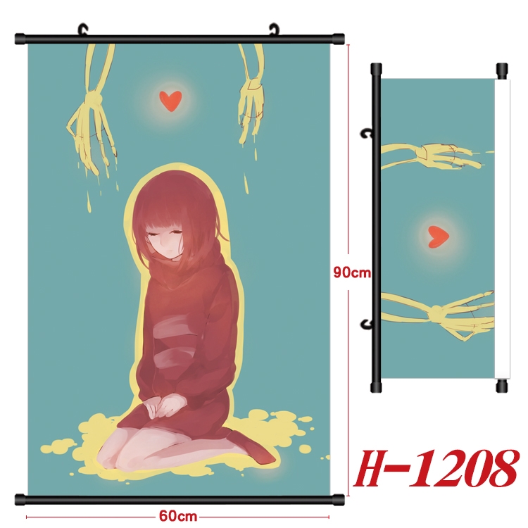 Undertale Anime Black Plastic Rod Canvas Painting 60X90CM   H1208