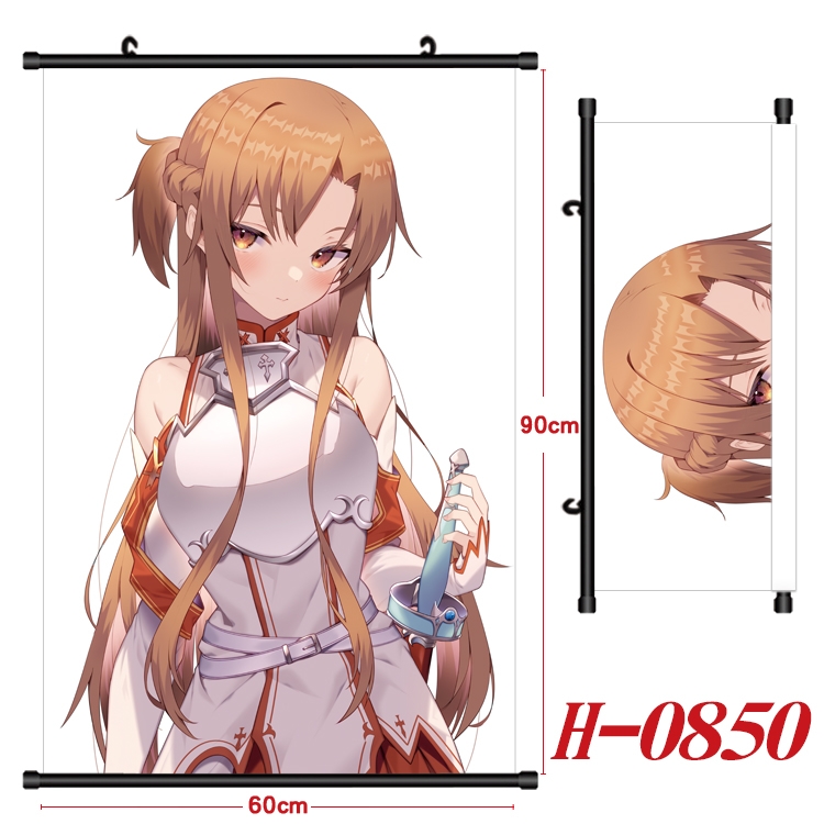 Sword Art Online Anime Black Plastic Rod Canvas Painting 60X90CM  H0850