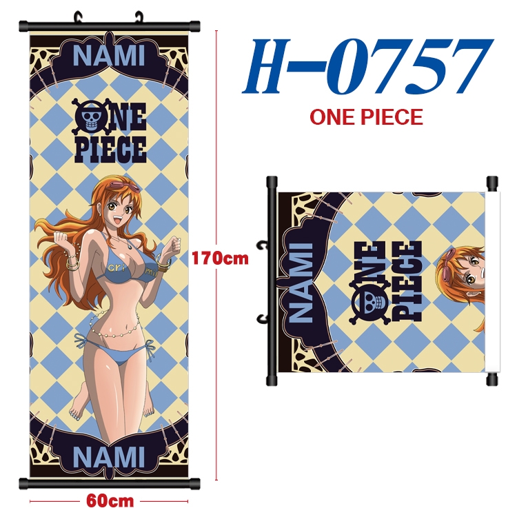 One Piece Black plastic rod cloth hanging canvas painting 60x170cm H-0757