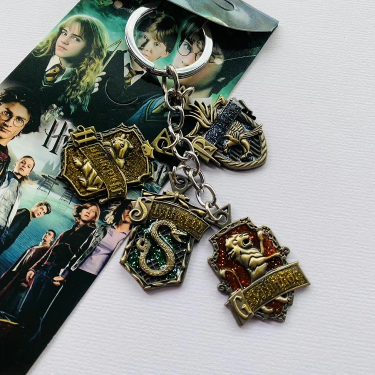 Harry Potter Anime Cartoon 4 Pendant Keychain Bag Pendant