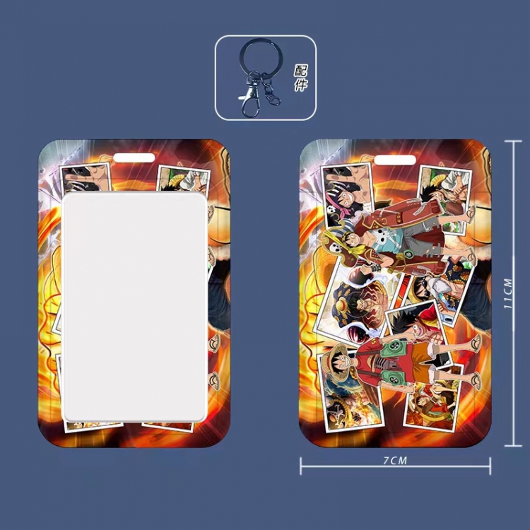 One Piece 3D embossed hard shell card holder badge keychain price for 5 pcs