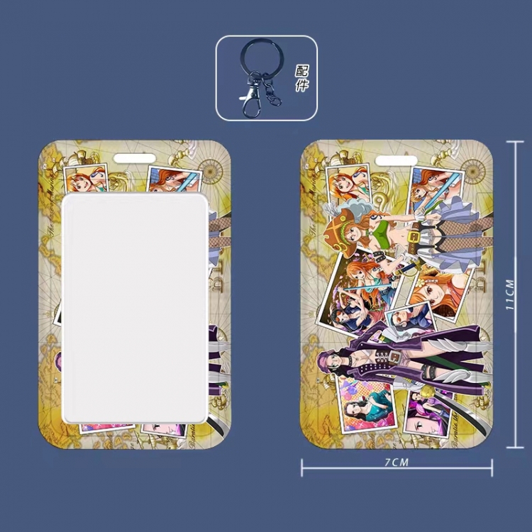 One Piece 3D embossed hard shell card holder badge keychain price for 5 pcs