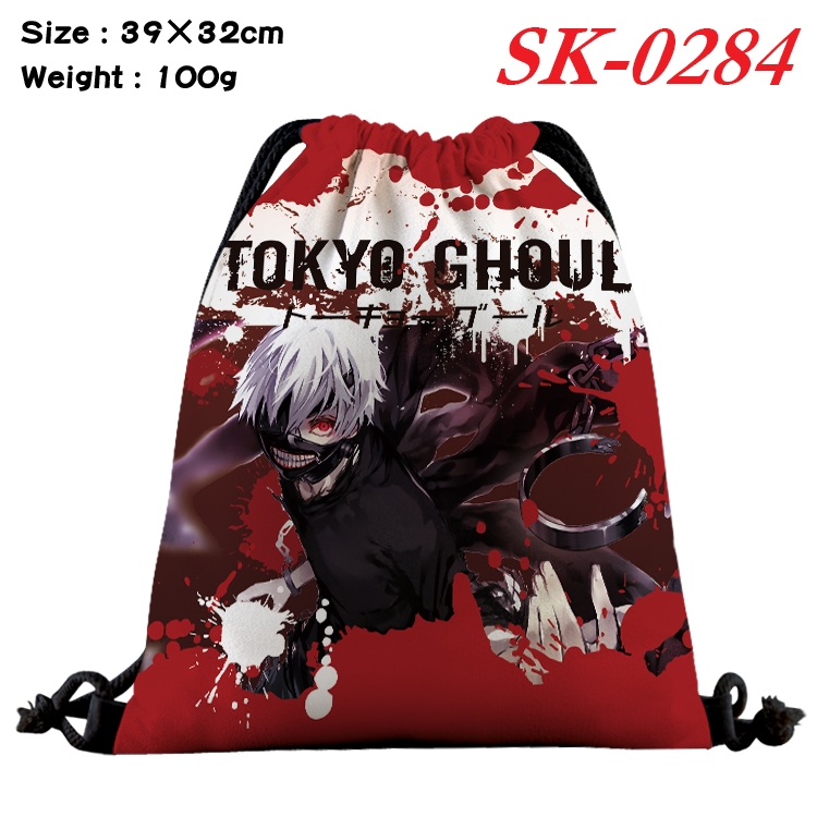 Tokyo Ghoul cartoon Waterproof Nylon Full Color Drawstring Pocket 39x32cm SK-0284
