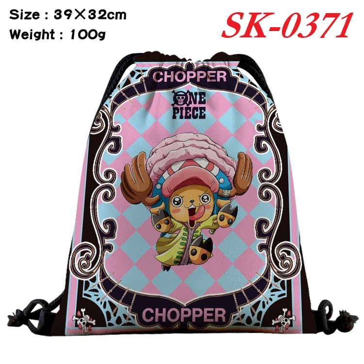 One Piece cartoon Waterproof Nylon Full Color Drawstring Pocket 39x32cm SK-0371