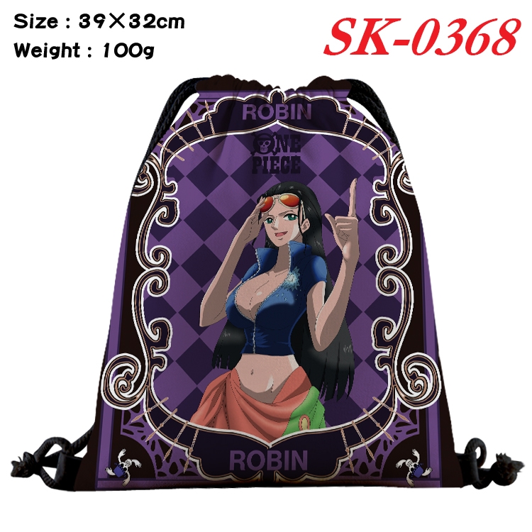One Piece cartoon Waterproof Nylon Full Color Drawstring Pocket 39x32cm SK-0368