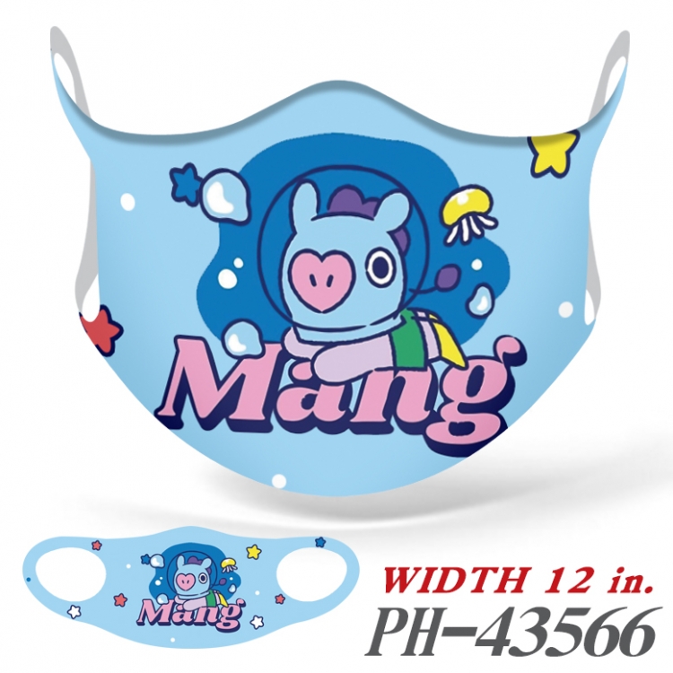 BTS Full color Ice silk seamless Mask  price for 5 pcs PH-43566A