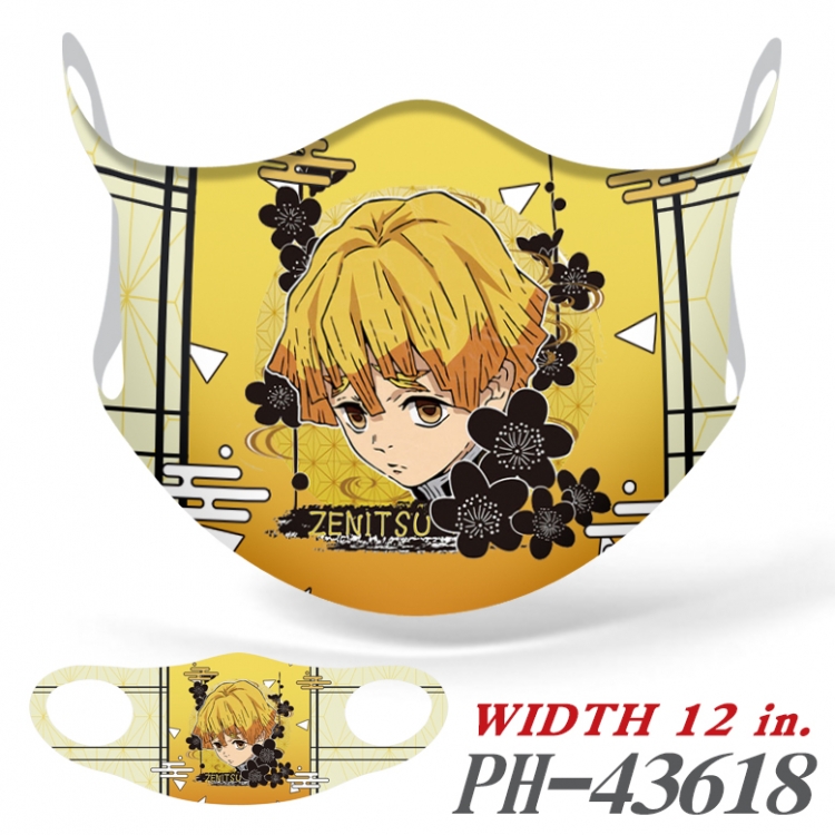 Demon Slayer Kimets Anime full color ice silk seamless mask price for 5 pcs PH-43618A