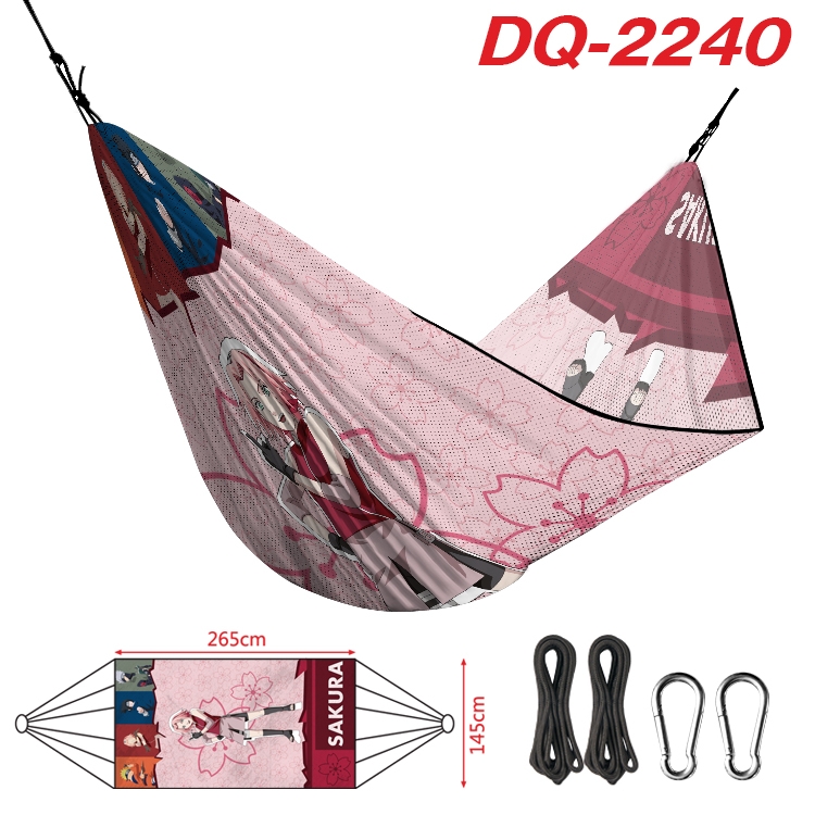 Naruto Outdoor full color watermark printing hammock 265x145cm  DQ-2240