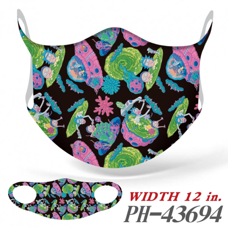 Rick and Morty Full color Ice silk seamless Mask  price for 5 pcs  PH-43694A