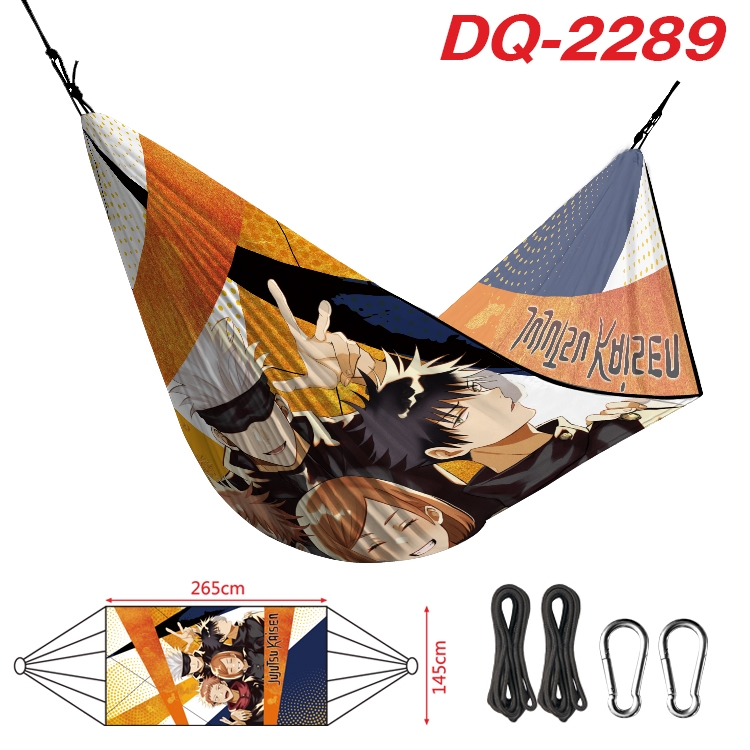 Jujutsu Kaisen Outdoor full color watermark printing hammock 265x145cm  DQ-2289
