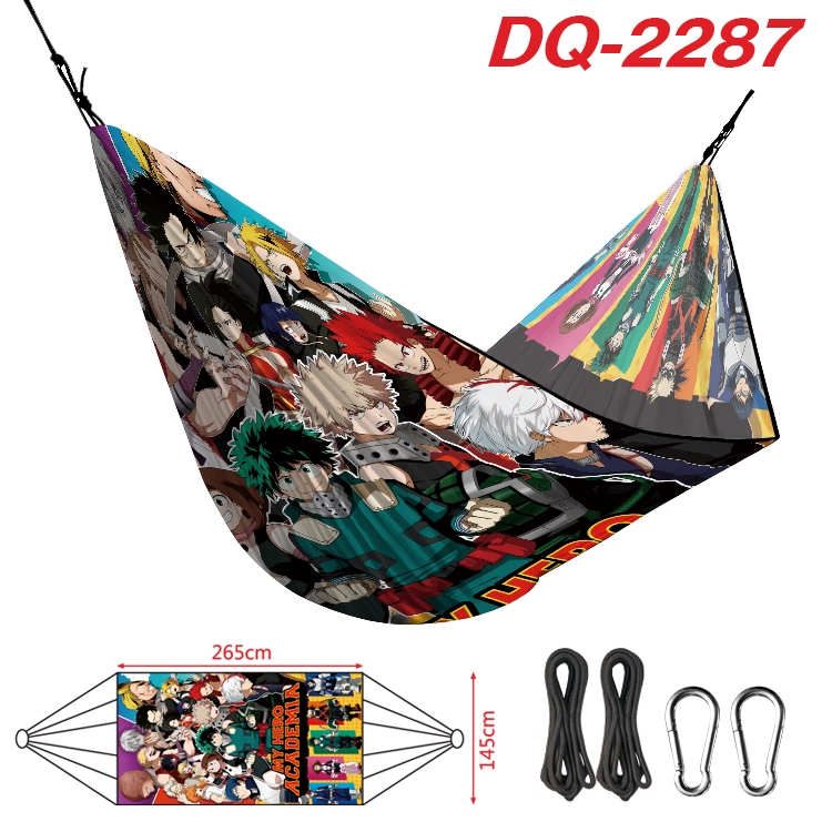 My Hero Academia Outdoor full color watermark printing hammock 265x145cm  DQ-2287