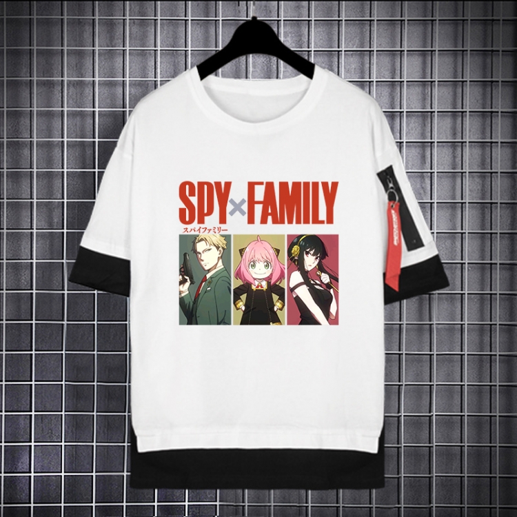 SPY×FAMILY Anime peripheral fake two-piece streamer short-sleeved T-shirt from S to 3XL