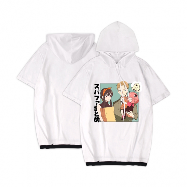 SPY×FAMILY Anime Periphery Hooded Short Sleeve T-Shirt S-3XL
