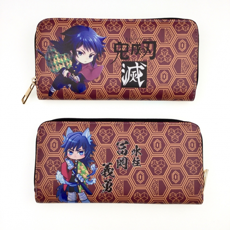 Demon Slayer Kimets Full Color Printing Long section Zipper Wallet Purse