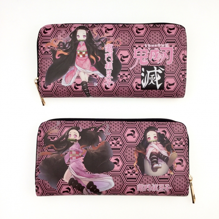 Demon Slayer Kimets Full Color Printing Long section Zipper Wallet Purse